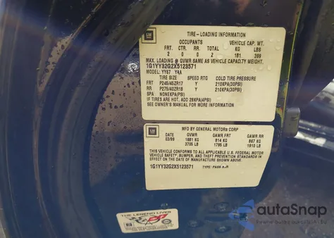 1999 Chevrolet Corvette из США, поврежденный, VIN 1G1YY32G2X5123571